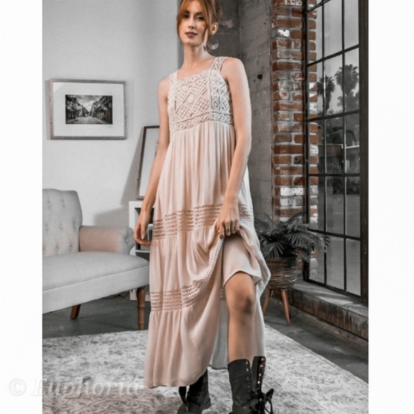 Crochet Top Maxi Dress - Picture 3 of 4